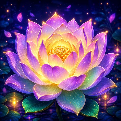 Icône du jeu MergeBloom — un lotus lumineux