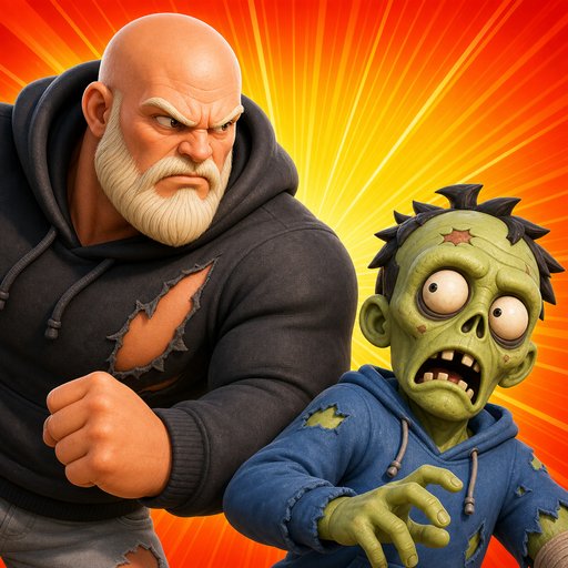 Icône du jeu Slap Z — un costaud face à un zombie